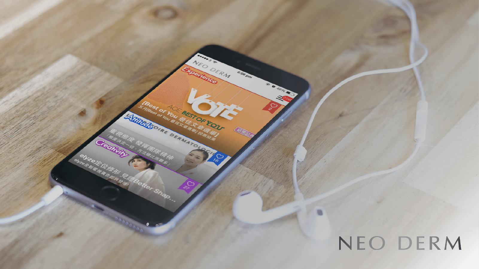 Neo Derm — Omni Channel application screens